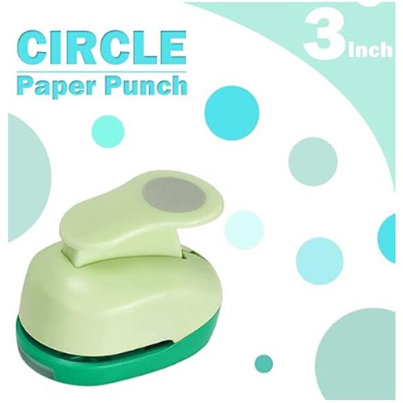 Large Circle Punch 3 Inch Craft Hole Punch for Crafting, Scrapbooking, Gift Wrap - Picture 2 of 5